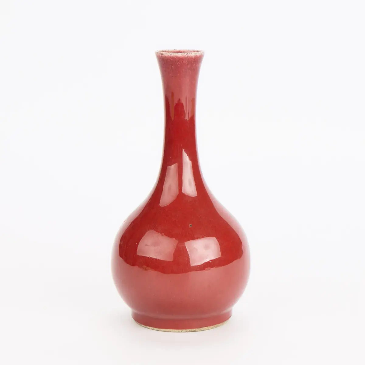 Chinese Qing Oxblood Porcelain Yuhuchunping Vase