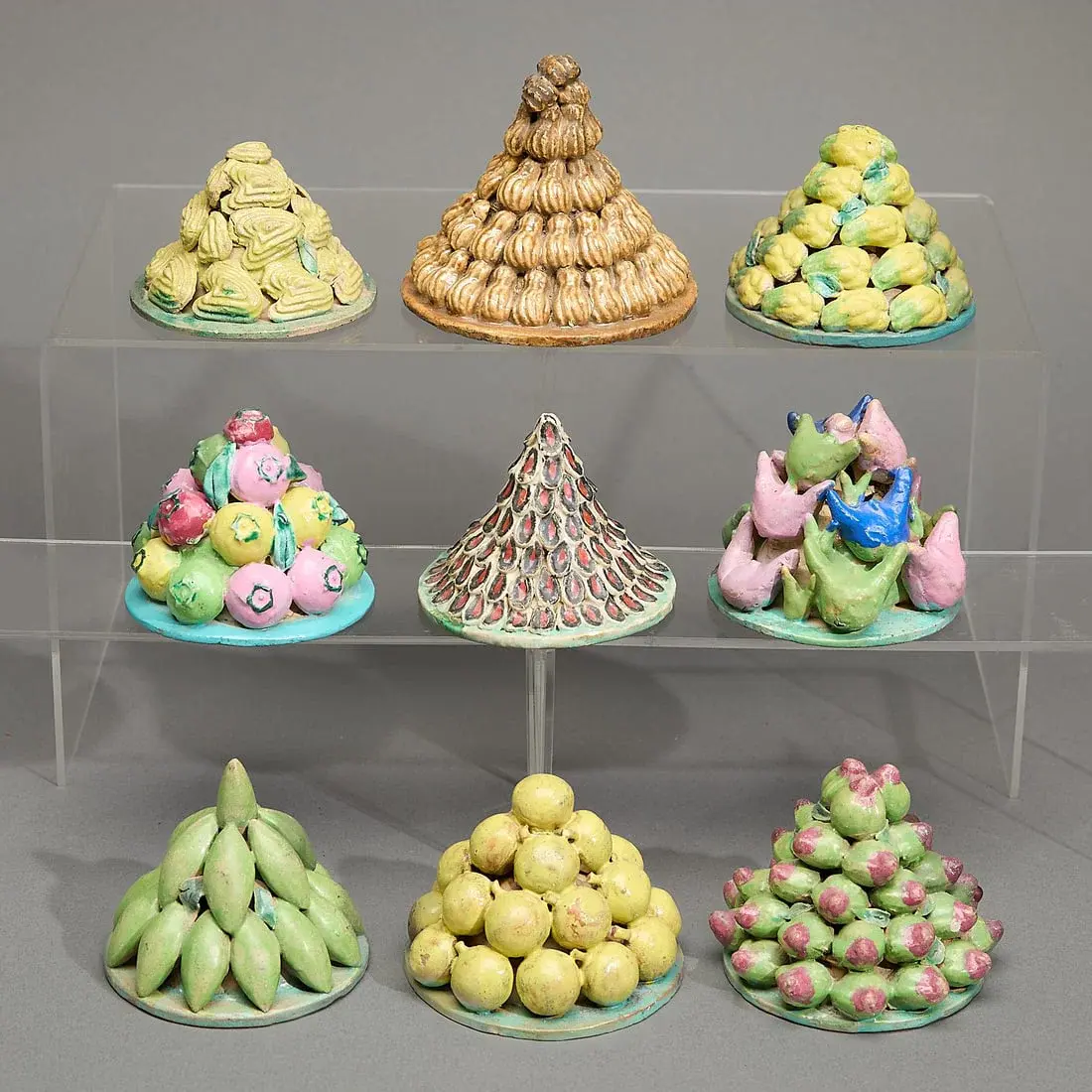 9 Chinese Qing Export Porcelain Offering Pyramids