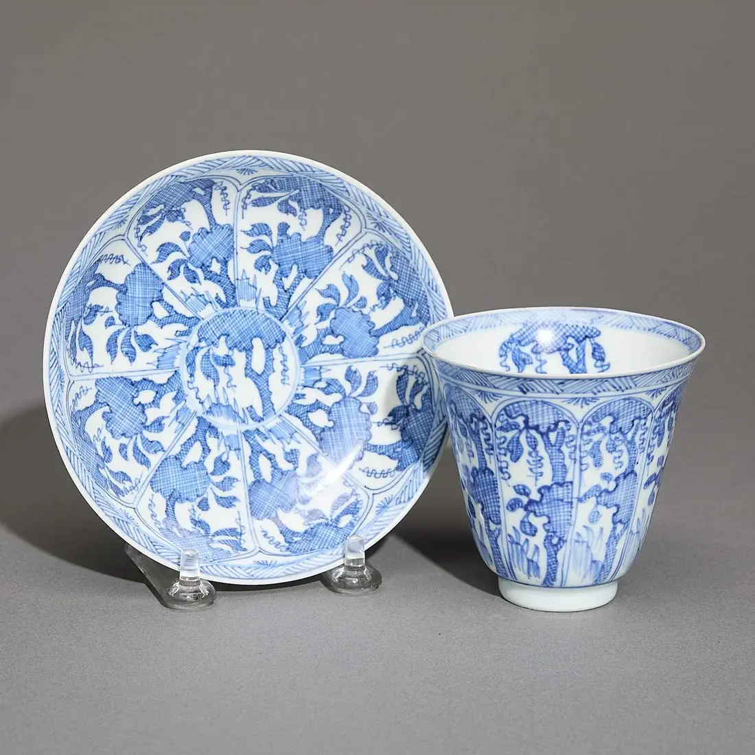 Chinese Vung Tao Porcelain Beaker Cup & Saucer