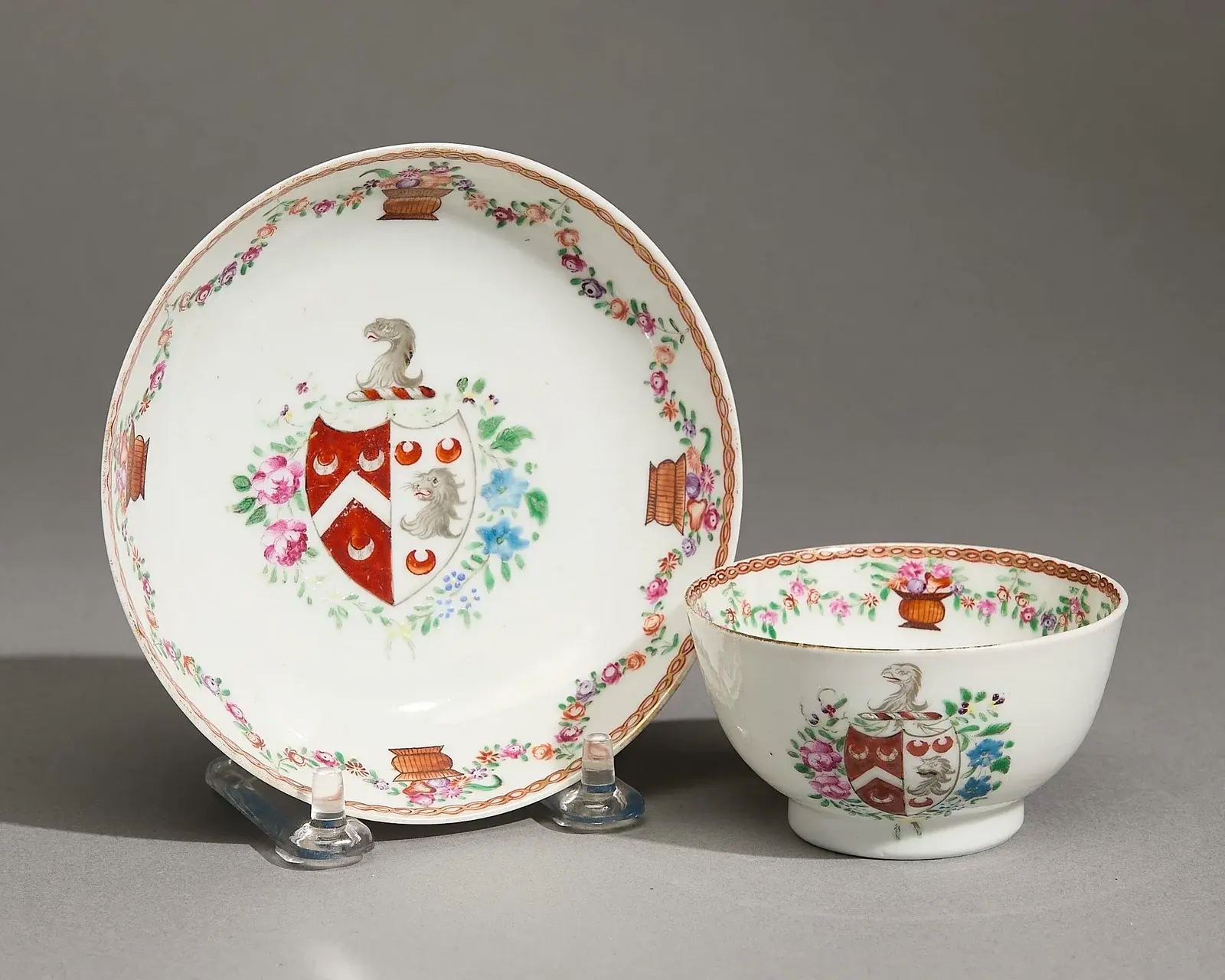 Armorial Teacup & Saucer - Gosling/Newcome