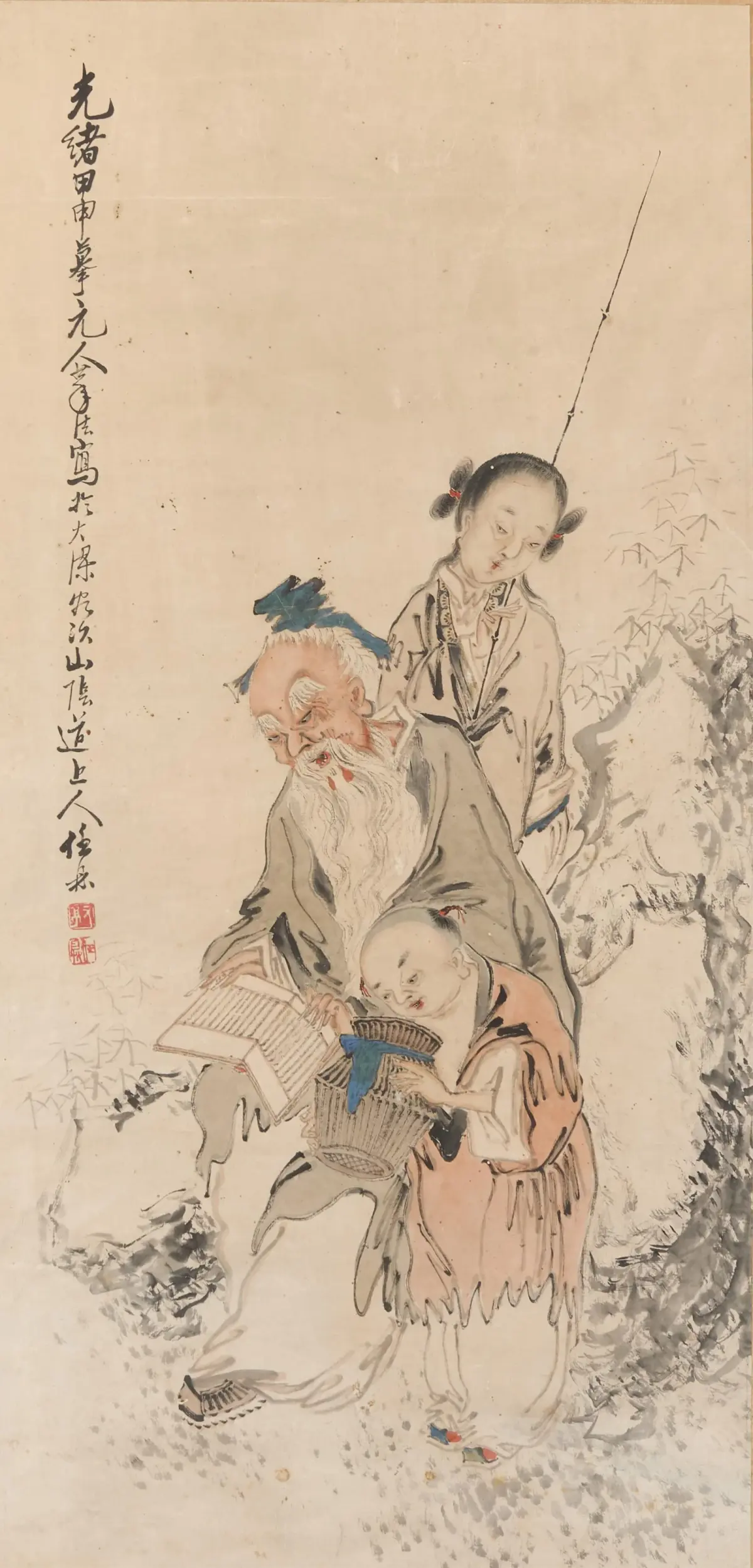 Ren Xiong Ink Figural Painting