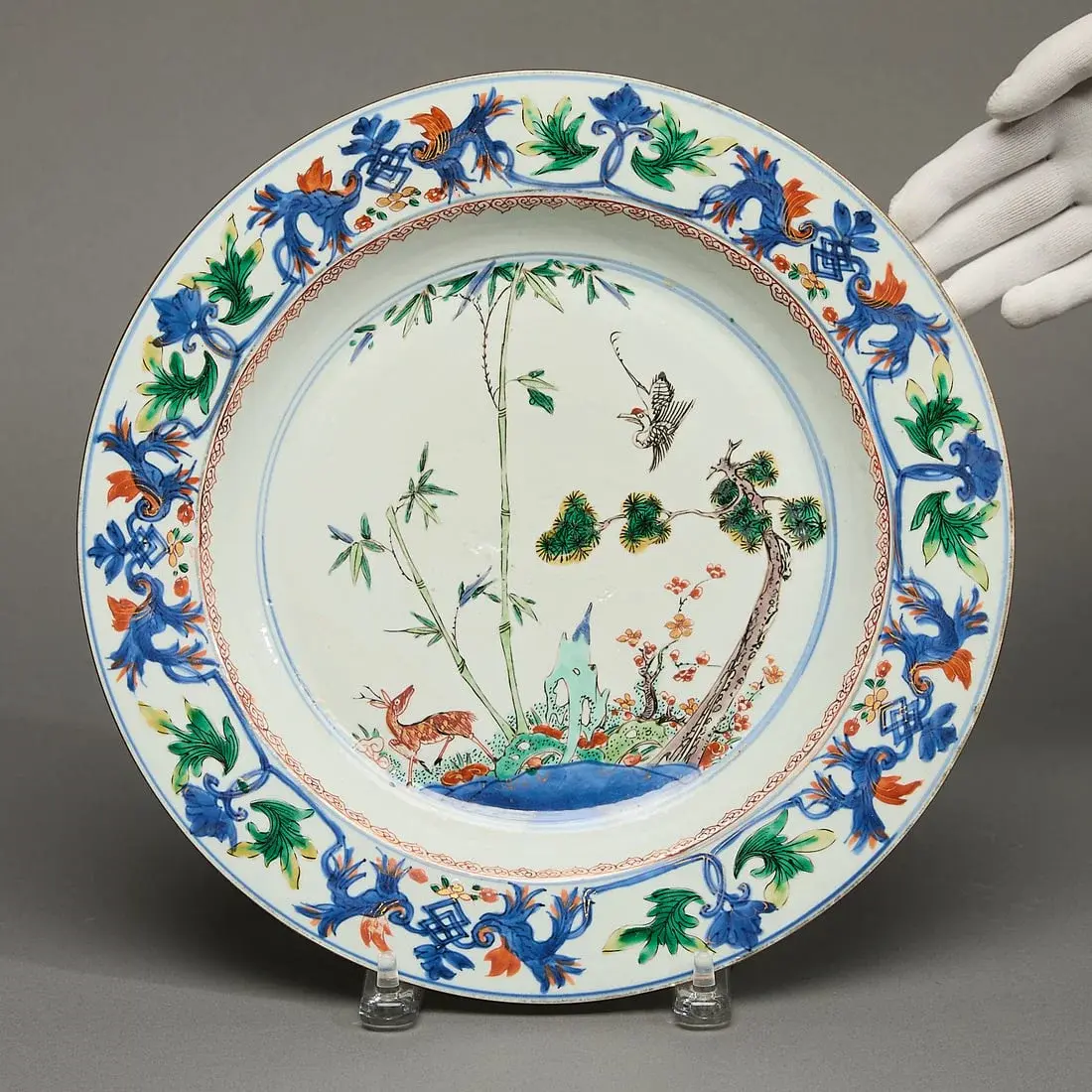 Chinese Export Famille Verte Imari Dish