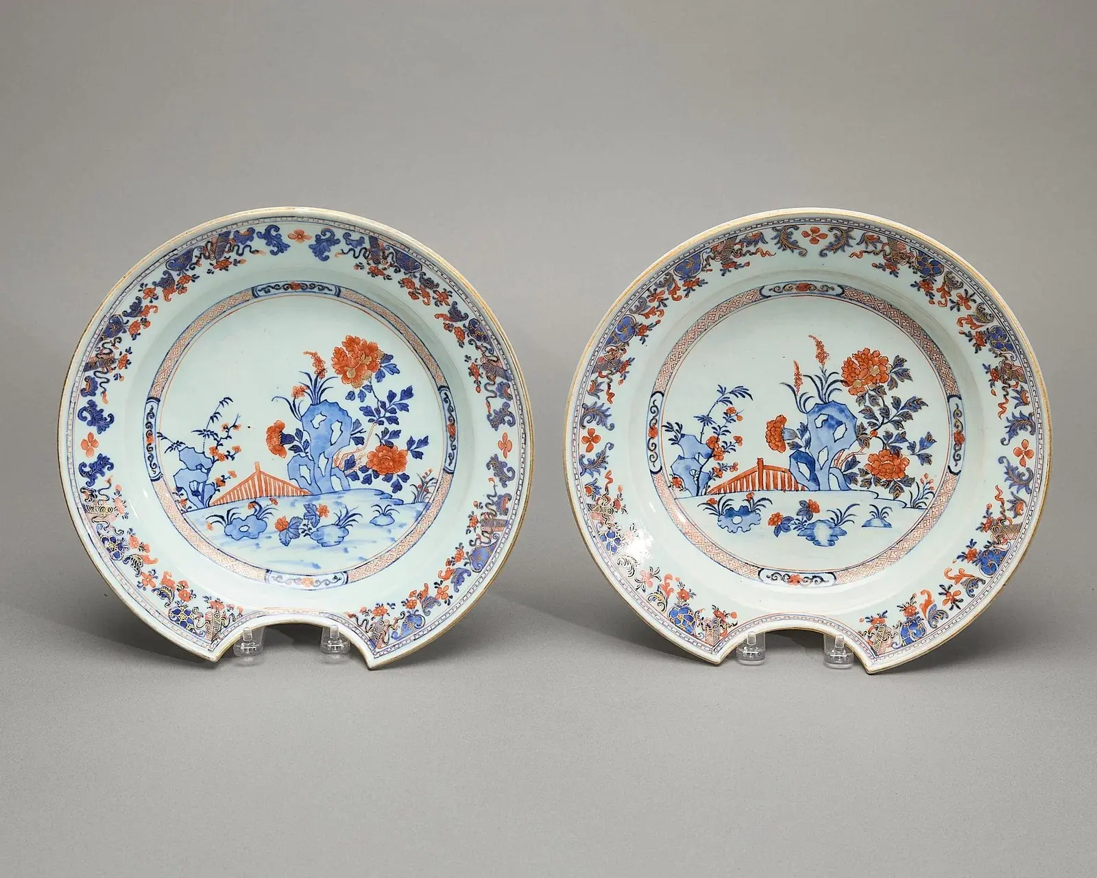 Pair Chinese Imari Barber's Basins