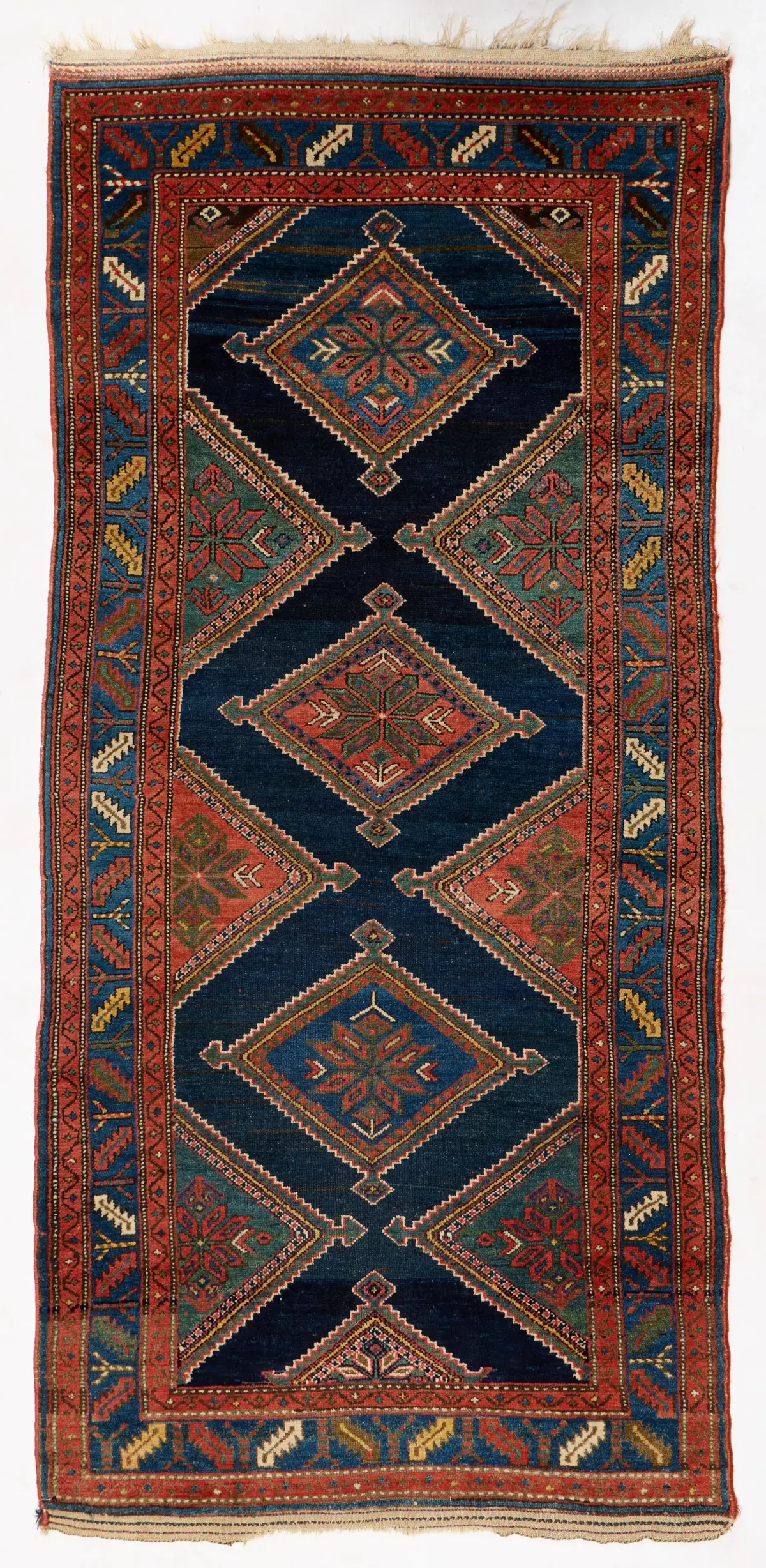 Persian Kolyai Kurdish Tribal Wool Rug 8'7"x4'1"