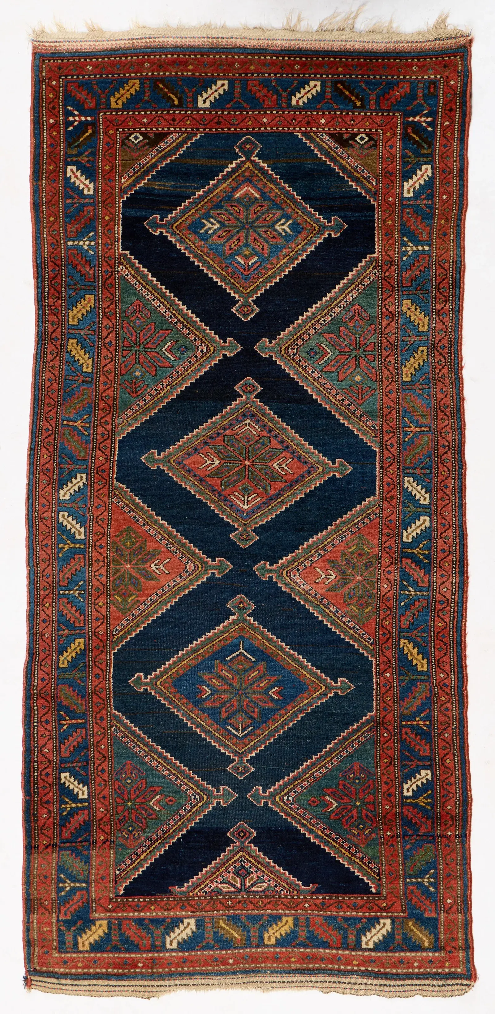 Persian Kolyai Kurdish Tribal Wool Rug 8'7"x4'1"