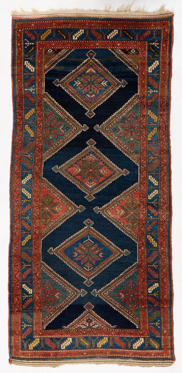 Persian Kolyai Kurdish Tribal Wool Rug 8'7"x4'1"