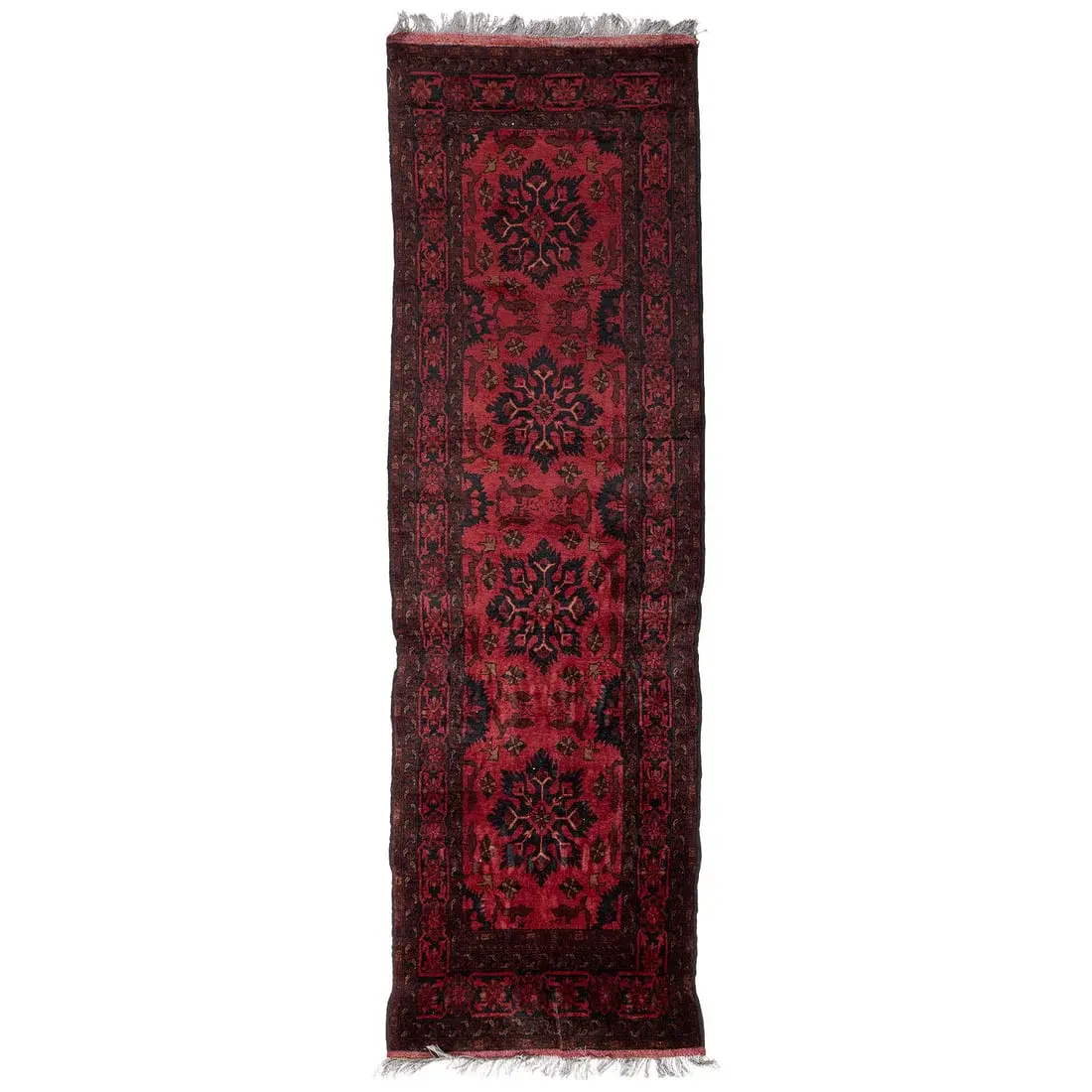 Pakistan Tribal Wool Bokhara Runner Rug 9'6"x2'11"