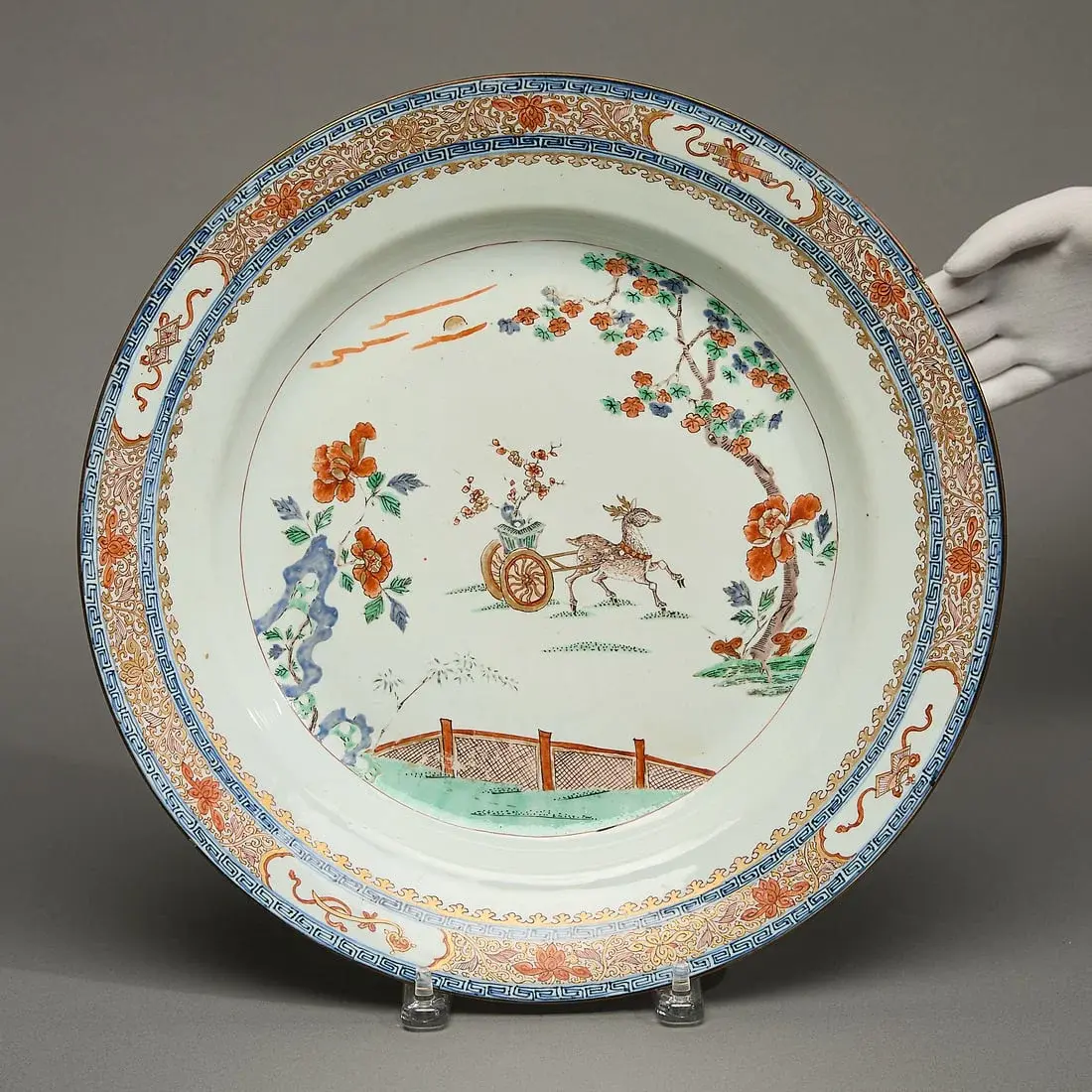 Chinese Verte Imari Porcelain Charger