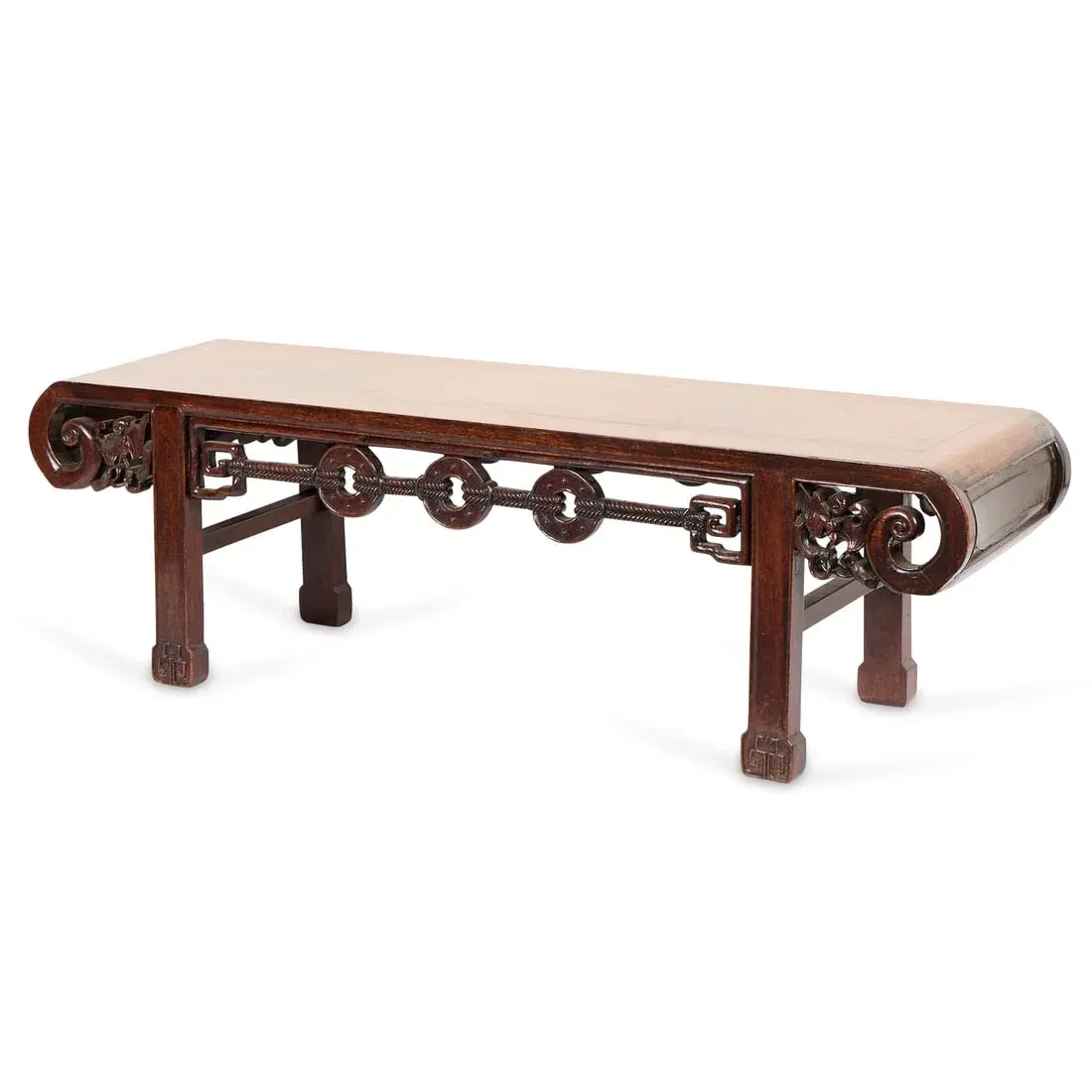 20th c. Chinese Carved Hardwood Altar Low Table
