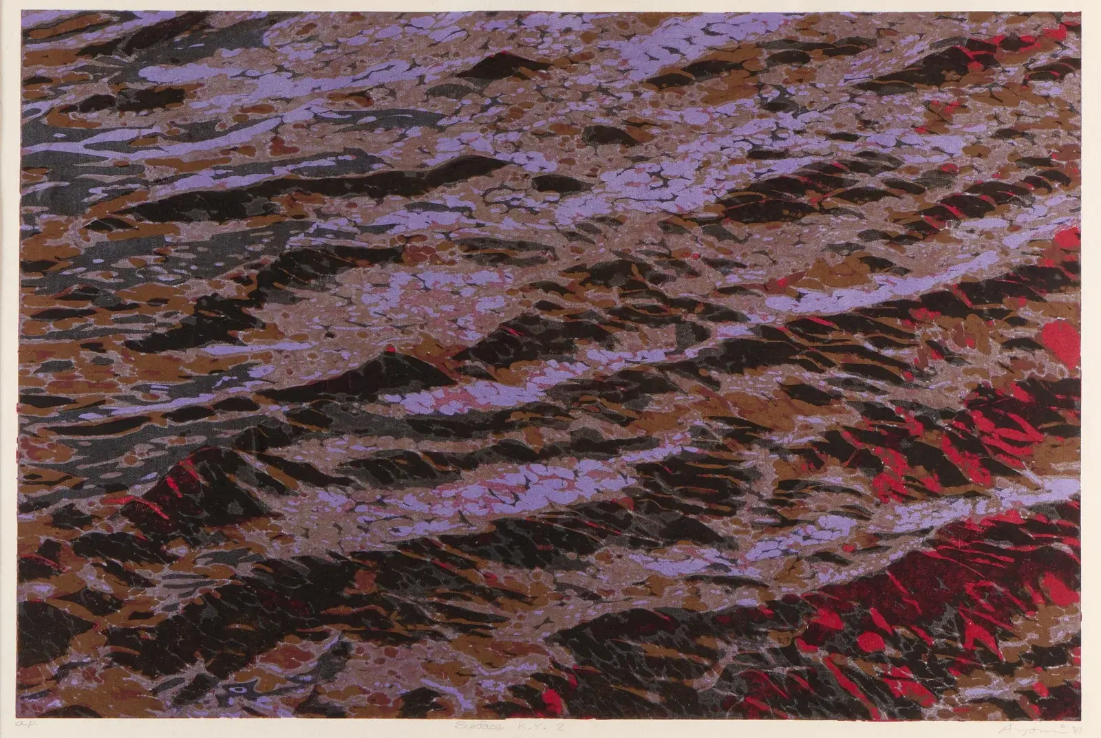Ayomi Yoshida "Surface K.Y. 2" Woodblock