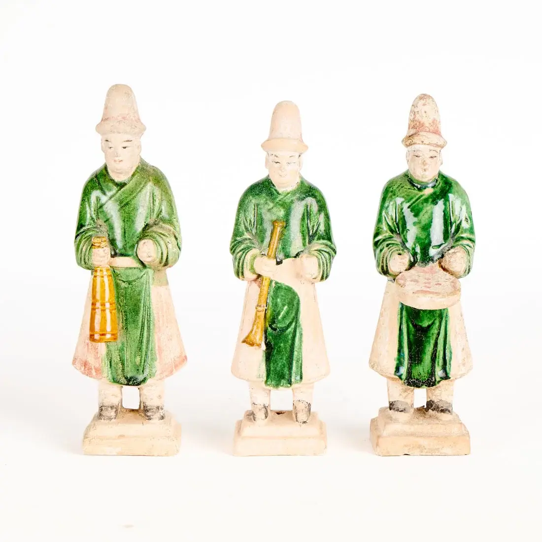 3 Chinese Han or Tang Style Sancai Pottery Figures