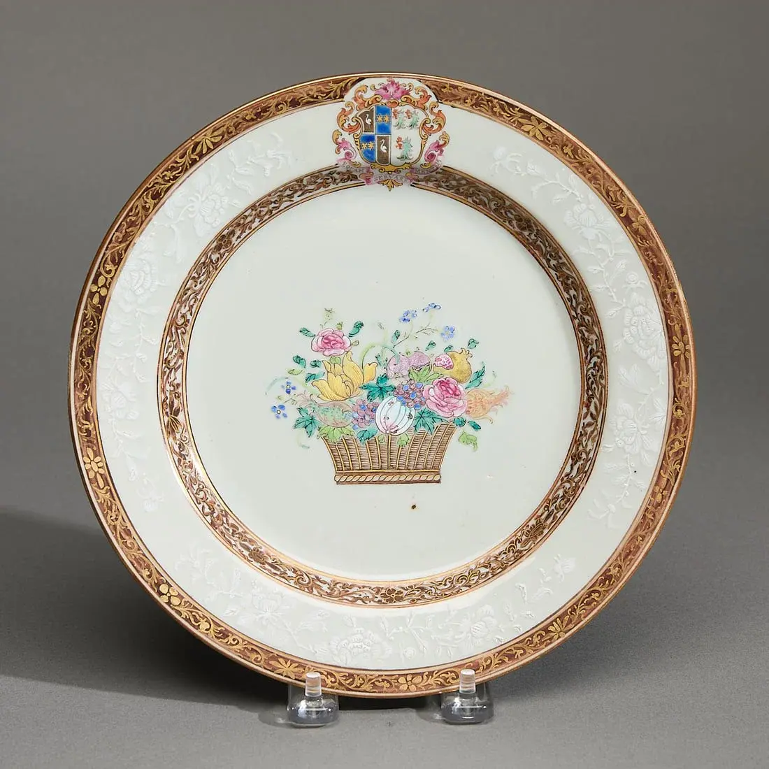 Chinese Export Armorial Plate - Mathew