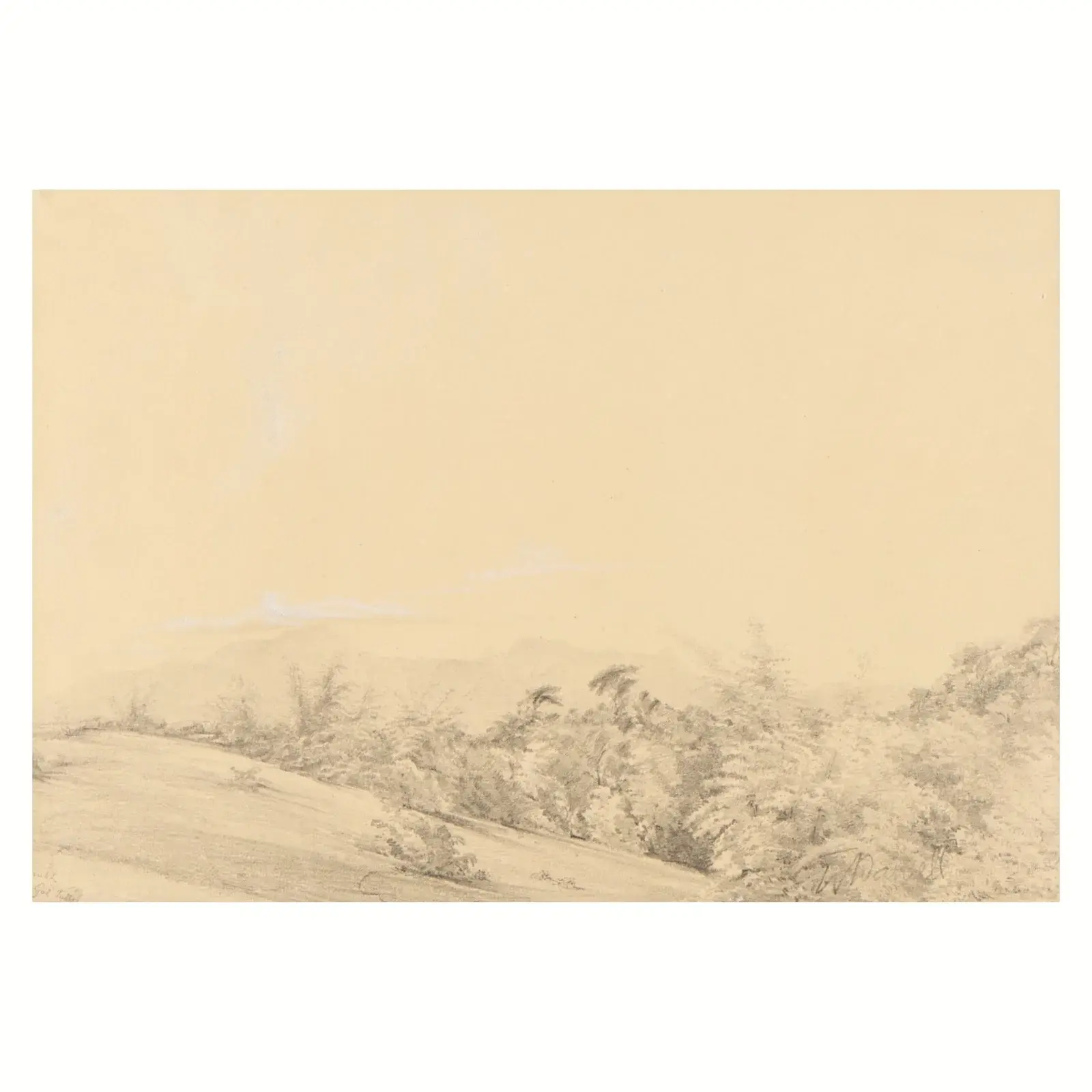 William Daniell "The Mulch" Landscape Drawing