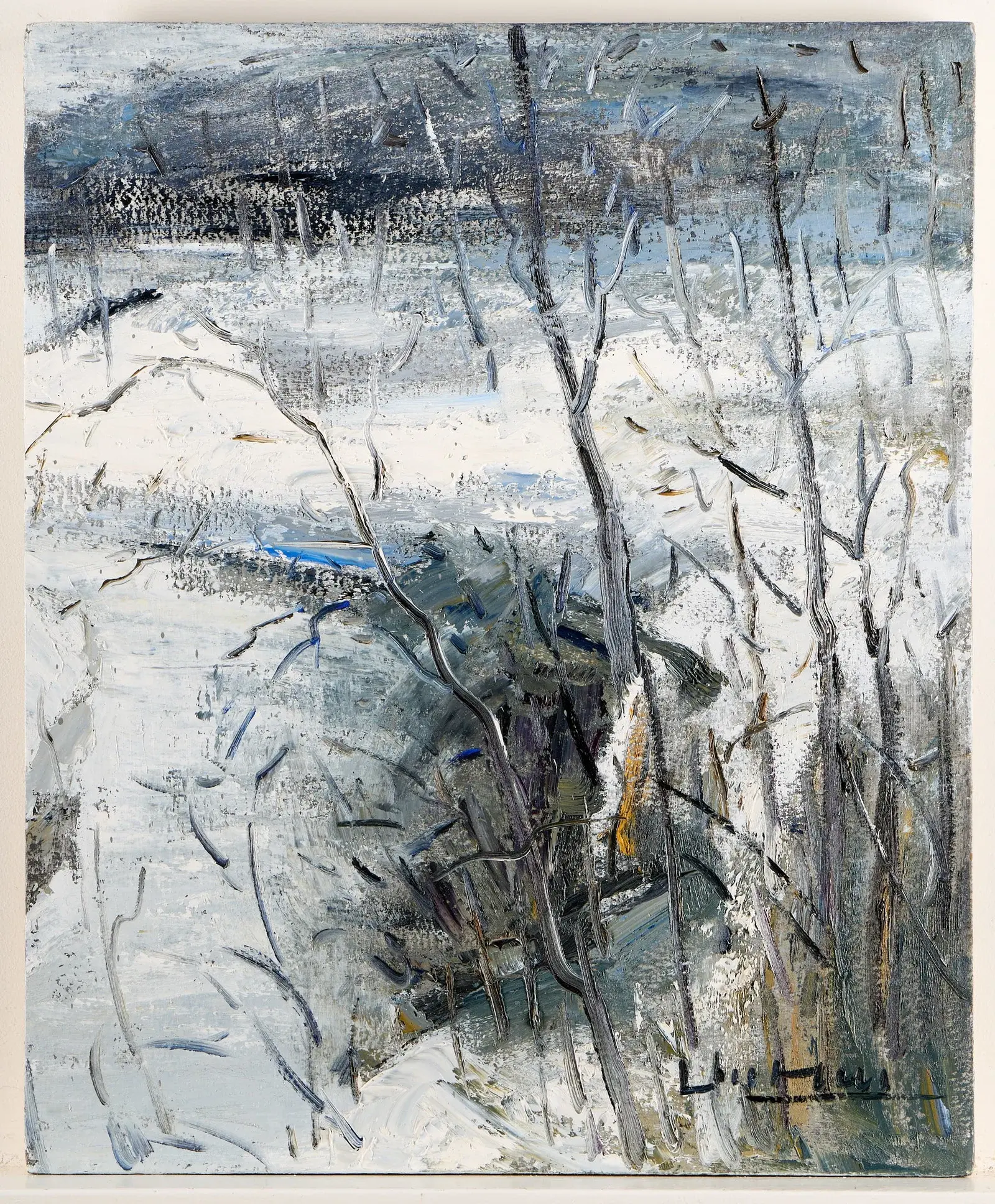 Liu Feng Zhi Winter Landscape Oil on Canvas