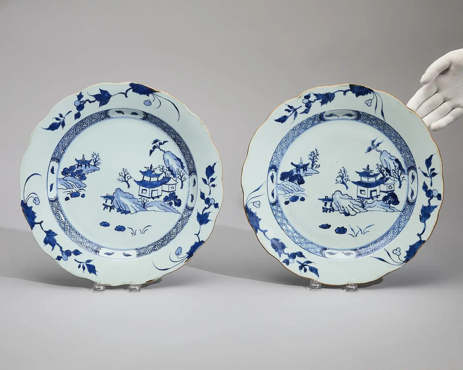 Pr Chinese Export Nanking Cargo Dinner Plates