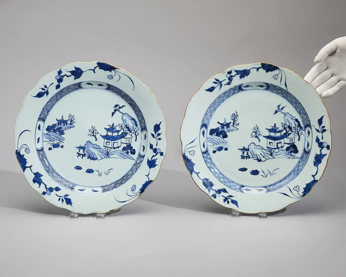 Pr Chinese Export Nanking Cargo Dinner Plates