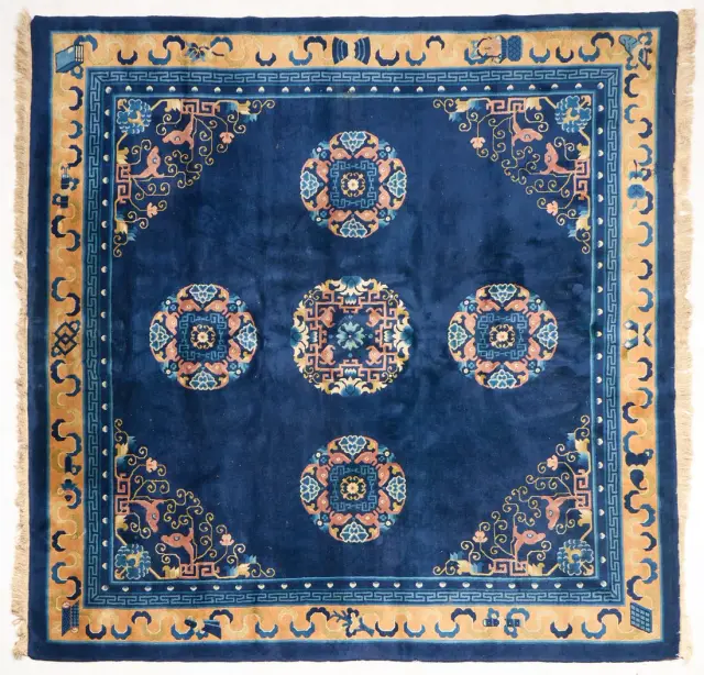 Chinese Art Deco Style Peking Wool Rug 8'1"x8'1"