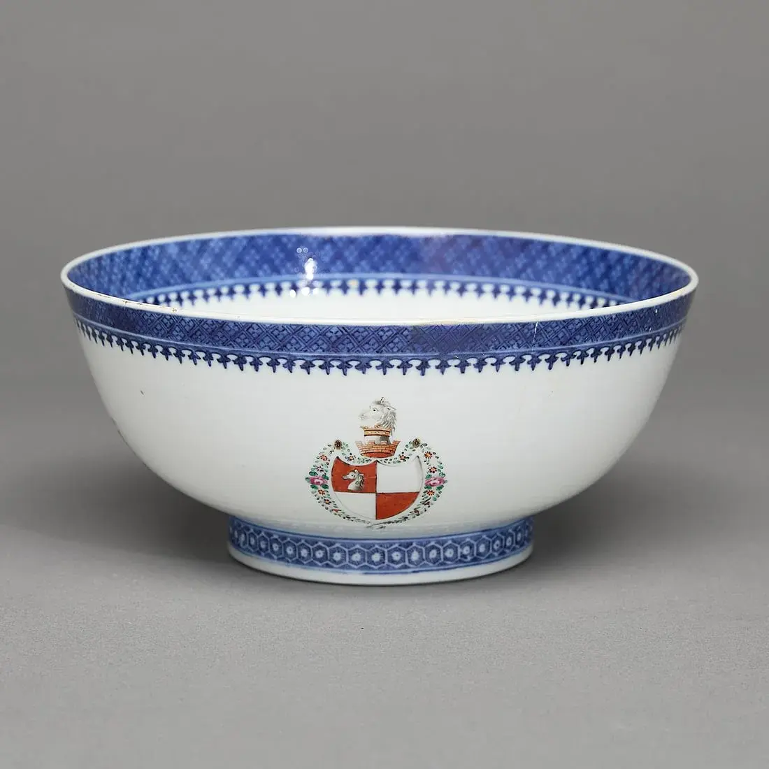 Chinese Export Armorial Fitzhugh Bowl - Marsh