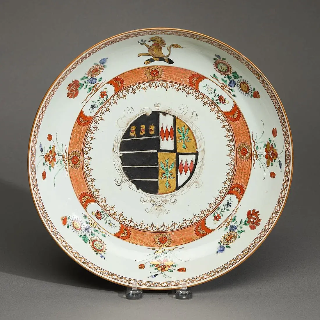 Early Famille Verte Armorial Saucer - Wearg