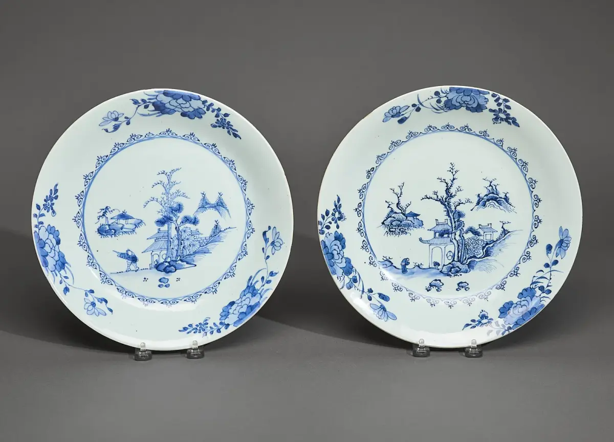 Pr Chinese Export Nanking Cargo Dinner Plates