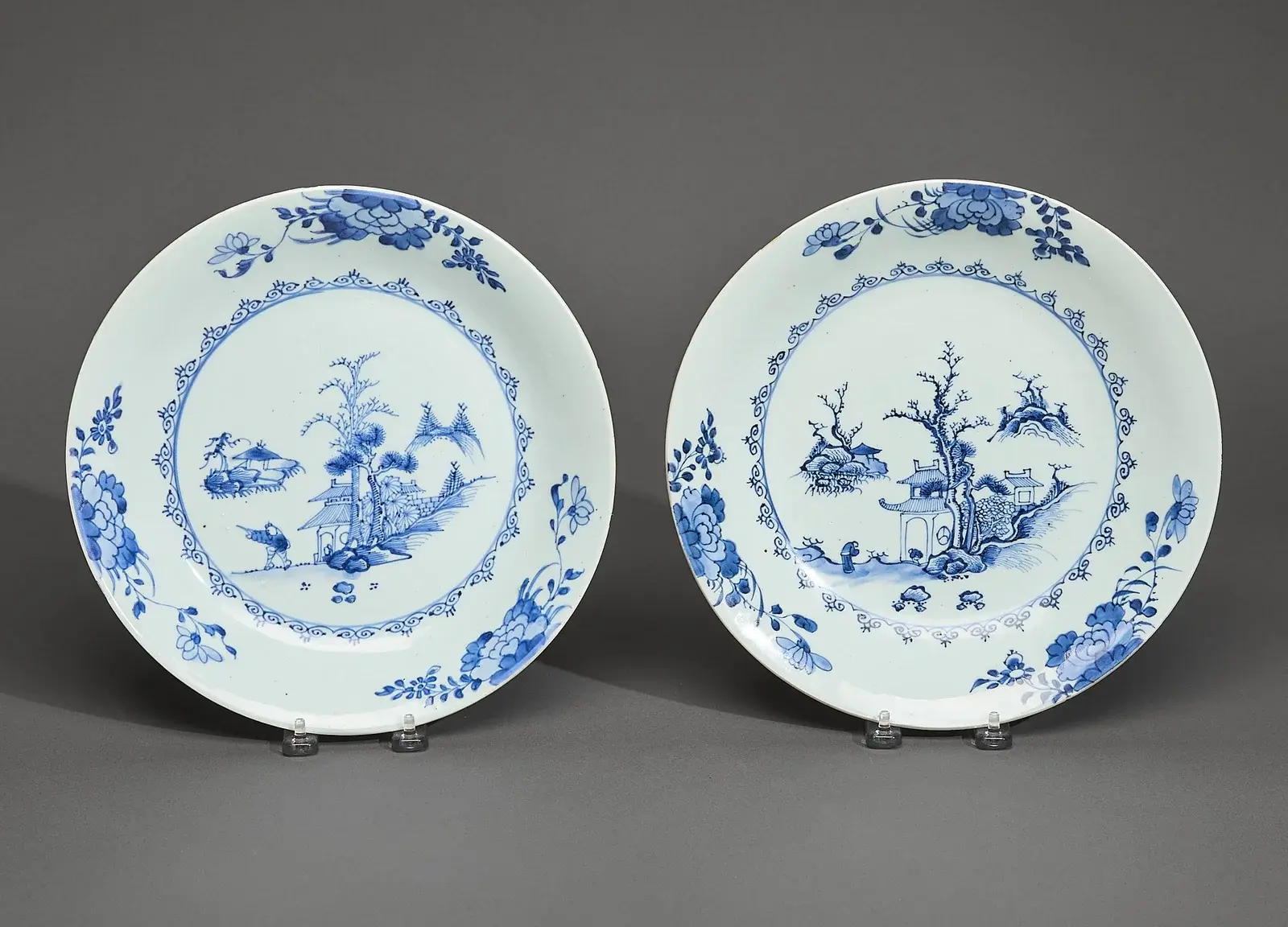 Pr Chinese Export Nanking Cargo Dinner Plates
