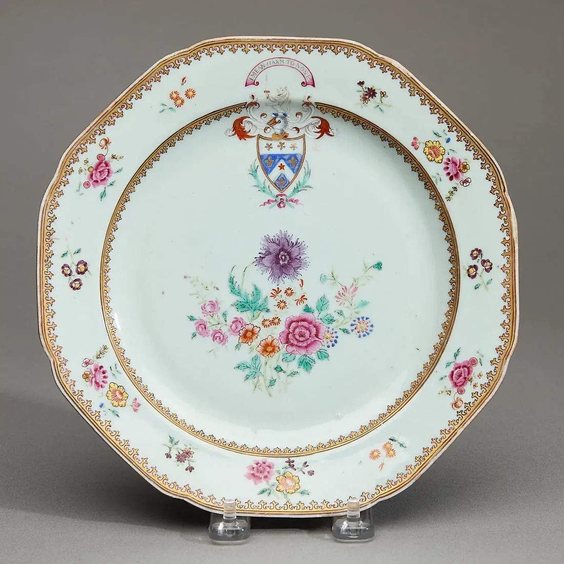 Octagonal Armorial Plate Likely Shepheard