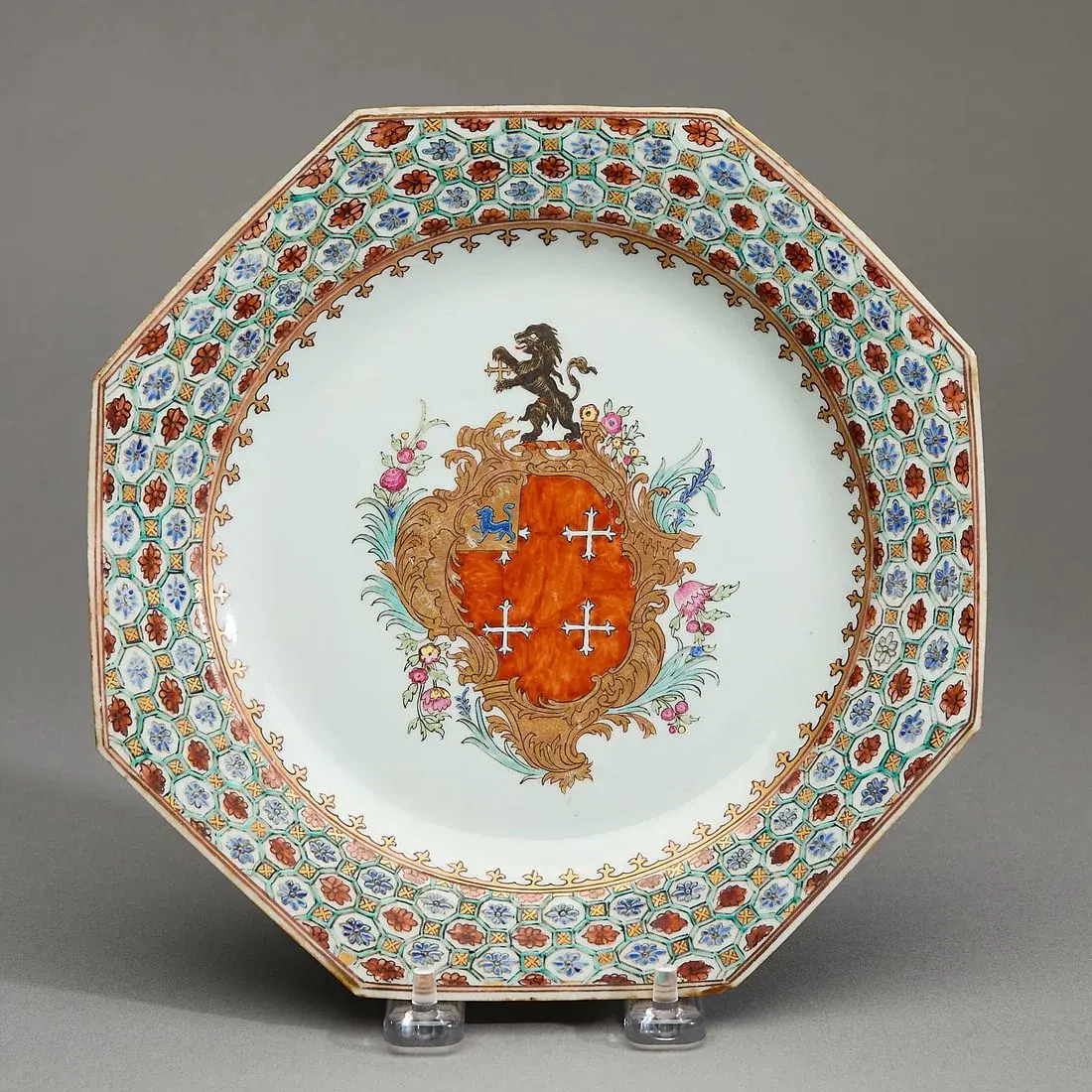 Chinese Export Octagonal Armorial Plate - Chase