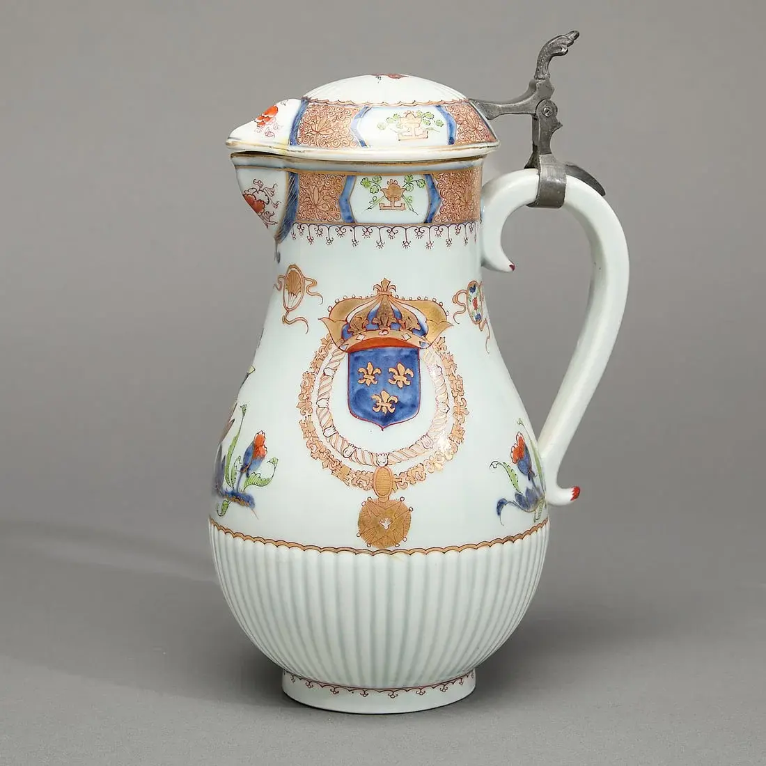 French Export Style Armorial Jug