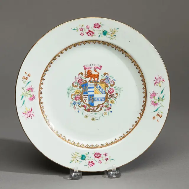 Famille Rose English Armorial Plate