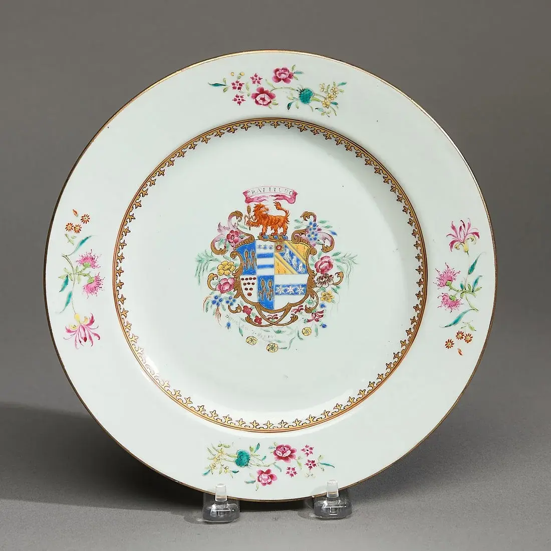 Famille Rose English Armorial Plate