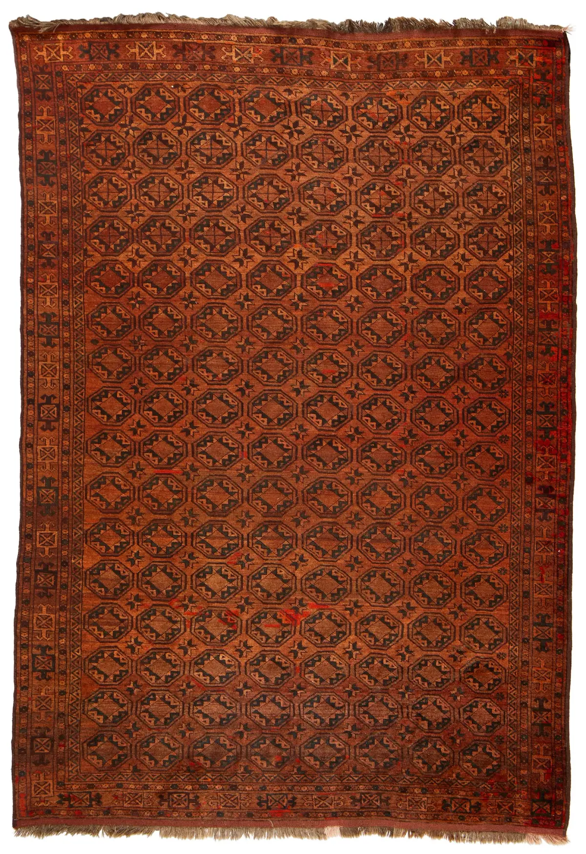 Early 20th c. Ersari Turkmen Gul Rug 9'6"x6'8"