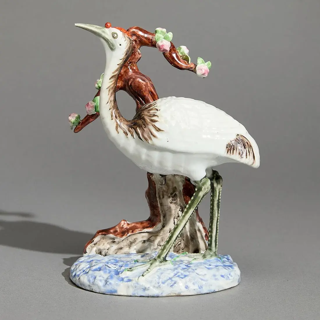 Chinese Export Crane & Prunus Figure