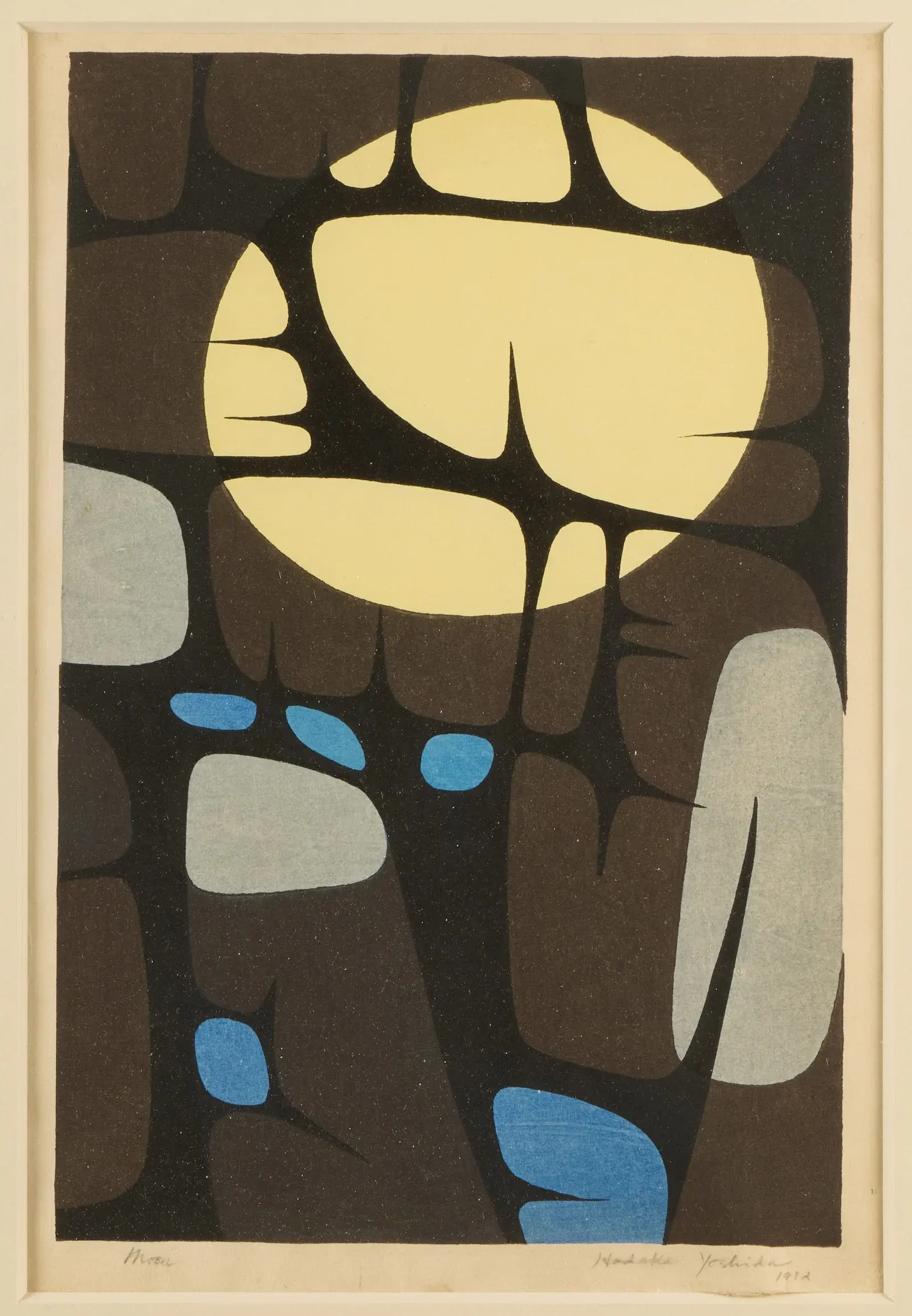 Hodaka Yoshida "Moon" Woodblock