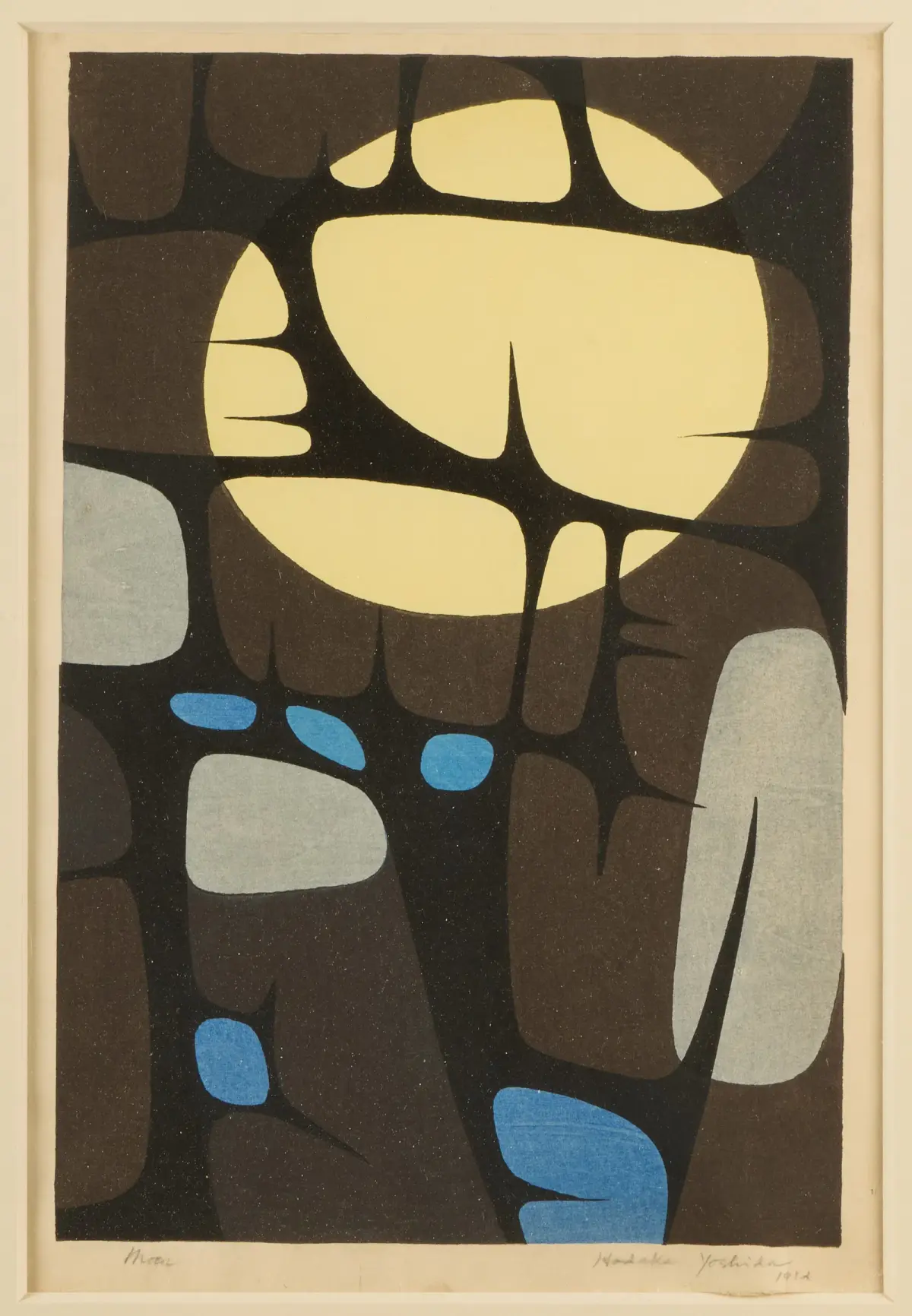Hodaka Yoshida "Moon" Woodblock