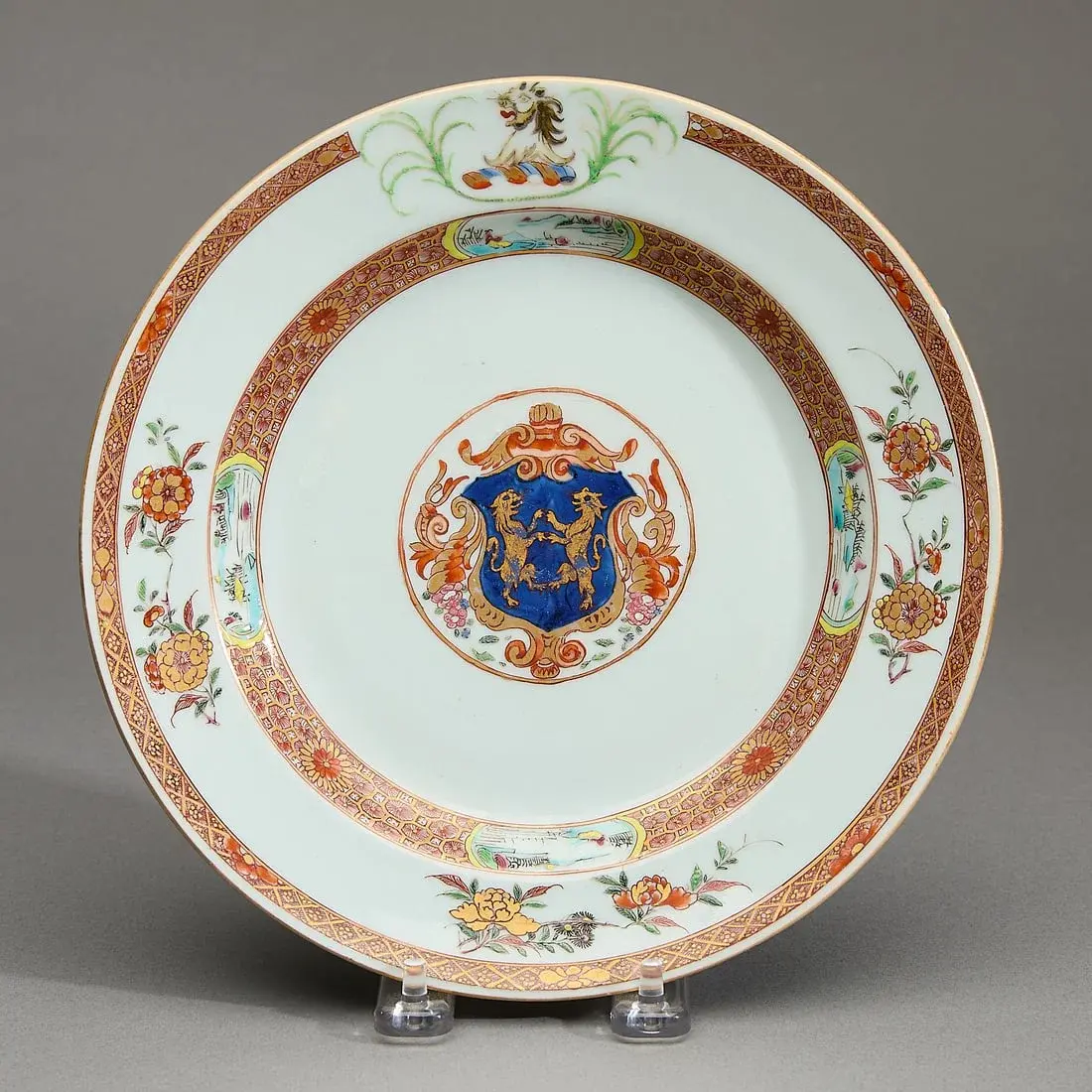 Early Chinese Export Armorial Plate - Carter