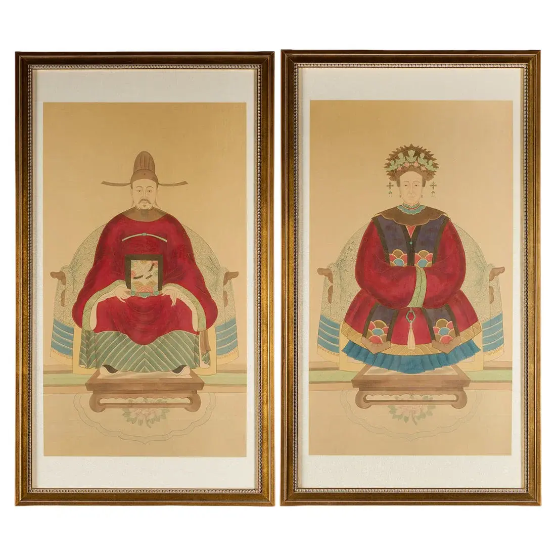 Pr Chinese Ancestor Portrait Watercolor Paintings