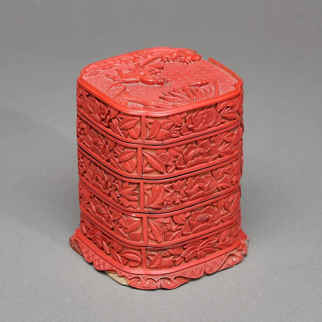 Chinese Ming Cinnabar Lacquer Stacking Box
