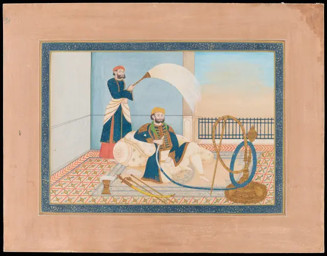 Indian Delhi School Portrait of Faiz Ali Khan
