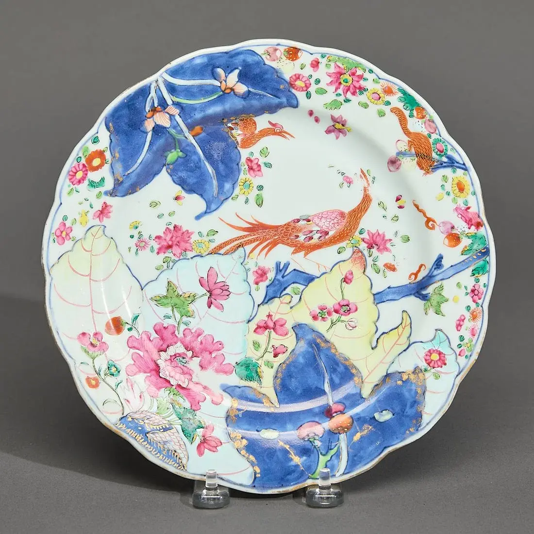 Chinese Export Tobacco Leaf Plate