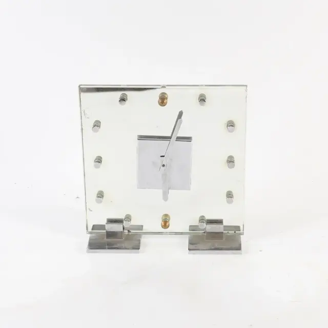ART DECO METAL CLOCK, 20TH CENTURY - Lot 265