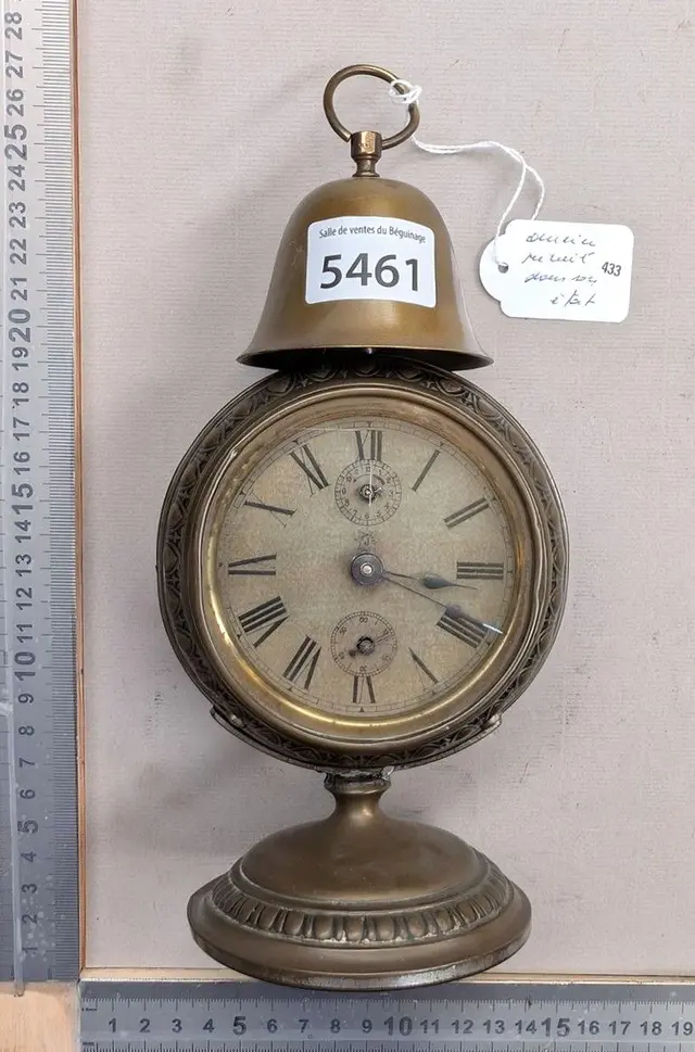 Vintage wooden alarm clocks in their original condition—see photos