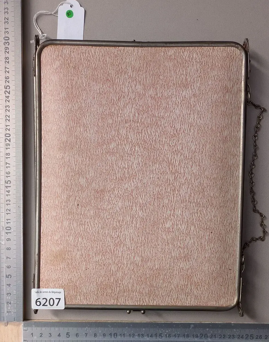 Triptych travel mirror for barbers—see photos for dimensions and condition