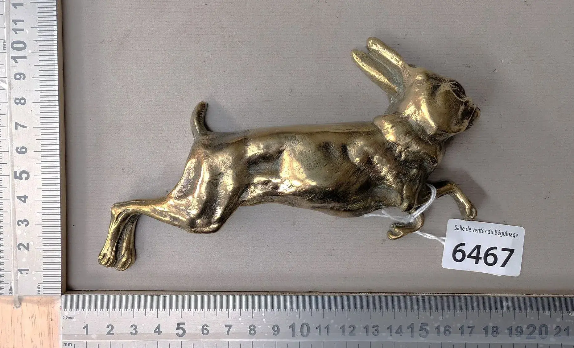 1 bronze hare—see photos for dimensions and condition