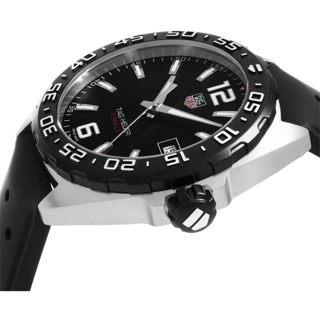 TAG Heuer Formula 1 Black Mens Watch 41mm WAZ1110.FT8023 rubber strap