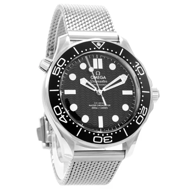 Omega Seamaster Diver 300m Black dial Mesh bracelet 42mm 210.30.42.20.01.010