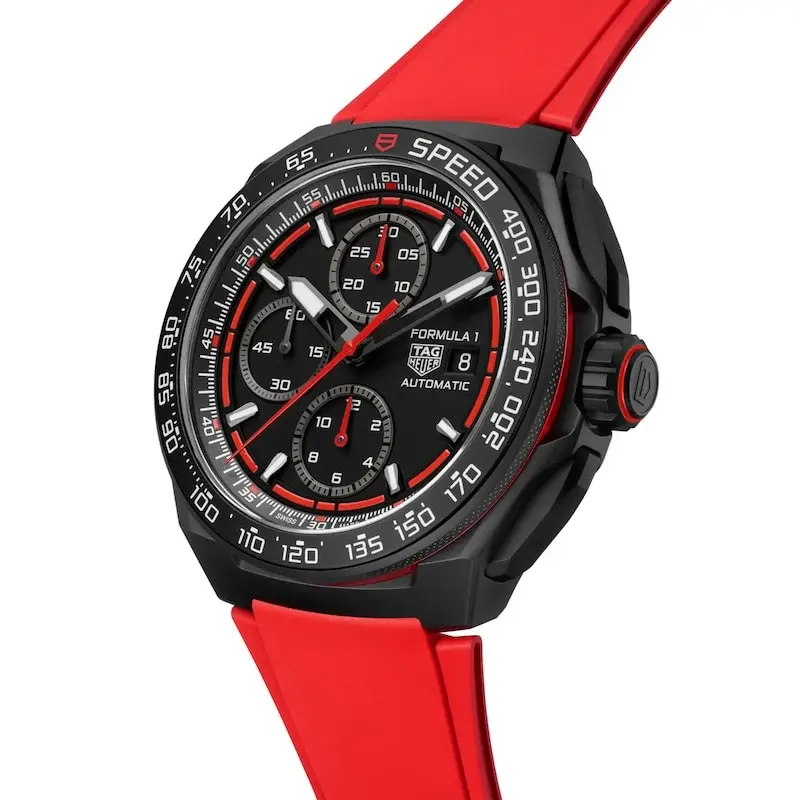 TAG Heuer Formula 1 Chronograph Black & Red 44mm CBZ2085.FT8093 Rubber strap