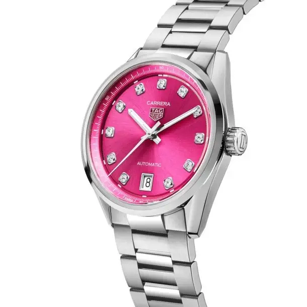 TAG Heuer Carrera Date 7 36mm Pink diamond dial WBN2318.BA0001 Bracelet