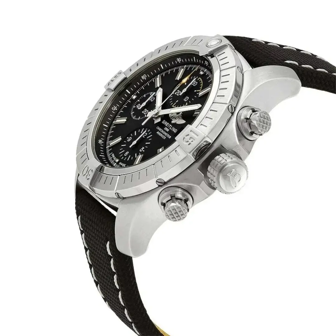 Breitling Avenger Chronograph Black Mens Watch 45mm Ref#A13317101B1X1