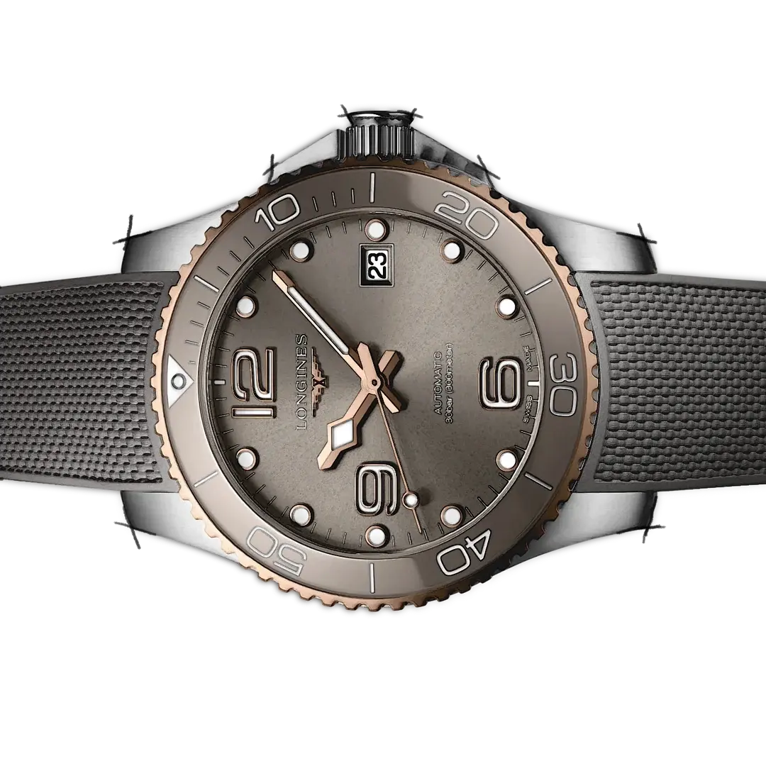 Longines HydroConquest Automatic Sunray Grey Mens Watch 39mm L3.780.3.78.9