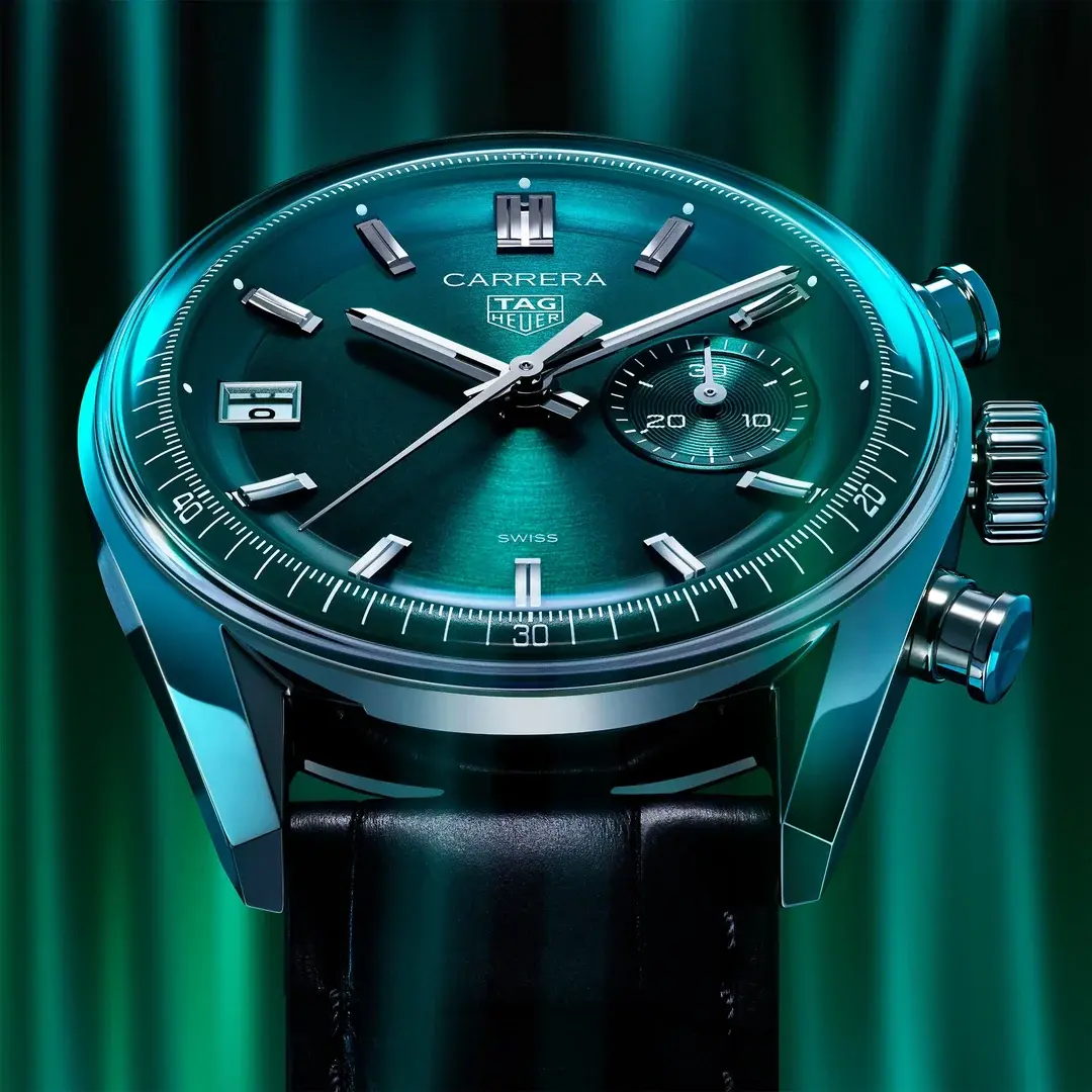 TAG Heuer Carrerra Chronograph Green dial 39mm CBS2211.FC6545
